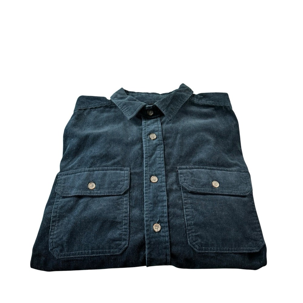 Line of Trade Jacket Mens Dark Navy Blue‎ Thick Corduroy Work Over Shirt XL